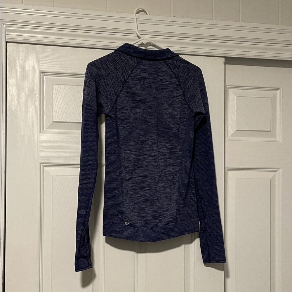 Blue Long Sleeve Athletic Top
